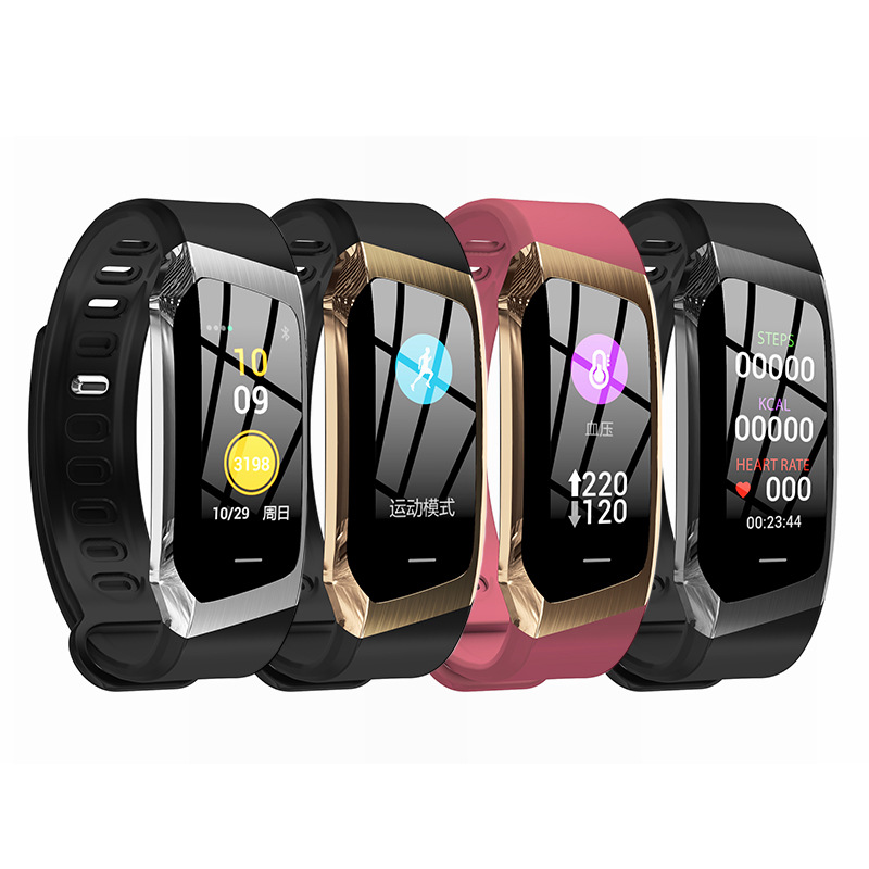 The new cross-border E18 smart bracelet is a women's remote control camera, heart rate, blood pressure, sleep monitoring, step-counting and multi-sports watch Item Picture