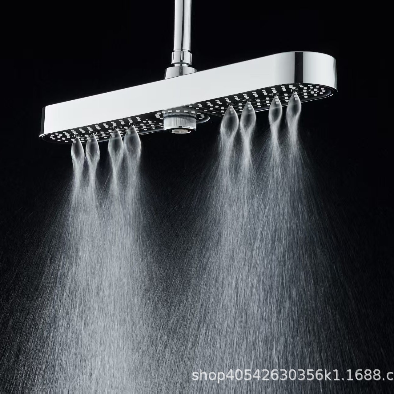 Amazon cross-border new product: Long strip giant screen top spray three-speed freely adjustable bathroom pressurized showerhead Specification drawing