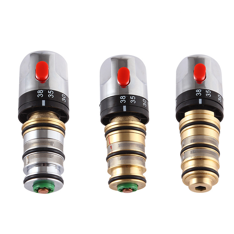 The manufacturer supplies three generations of thermostatic valve cores, intelligent thermostatic faucets, solar thermostatic valves, cold and hot temperature adjustment handwheels, and quick-opening Item Picture