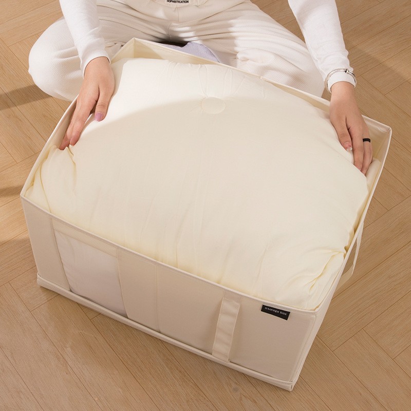 Zhixiangjia's new transparent storage box, windowed solid-color clothing organization box, household items, children's clothing storage box Application Scenario