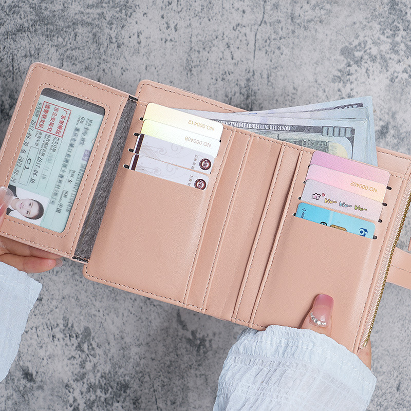 2023 New women's wallet, short PU leather zipper coin purse, 30% off. In stock for wholesale details Picture