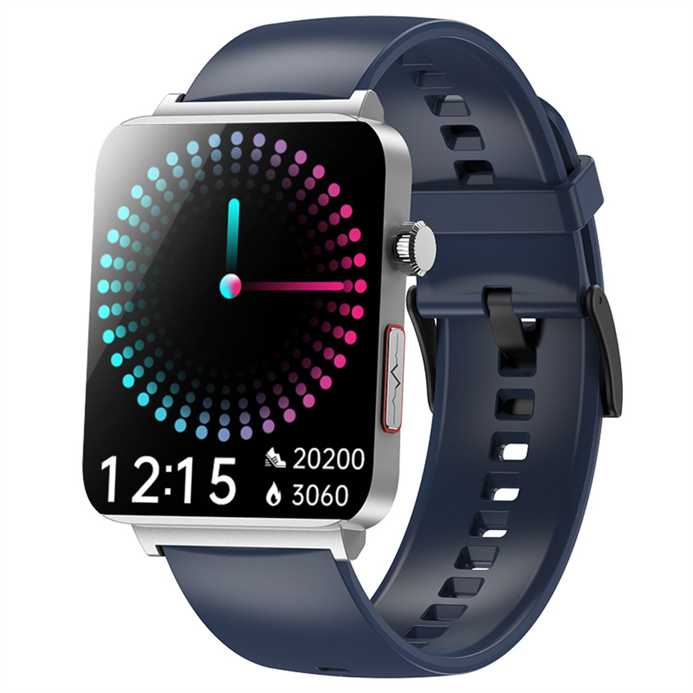 The KS03Pro smartwatch features blood sugar, body temperature, ECG+PPG, electrocardiogram, blood pressure, blood oxygen, heart rate, health, communication, and more exercise Specification drawing