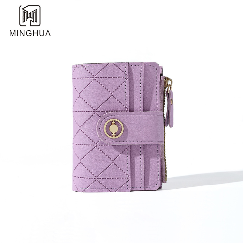 New fashionable and short women's wallets, small student wallets with multiple slots, small coin wallets for cross-border wholesale, cute details Picture