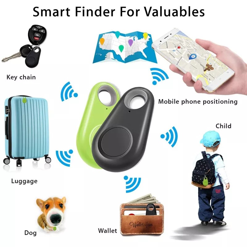 Wholesale of water drop Bluetooth anti-loss devices, keys, mobile phones, bags, and pet bidirectional anti-loss and lost-finding alarms in stock Specification drawing