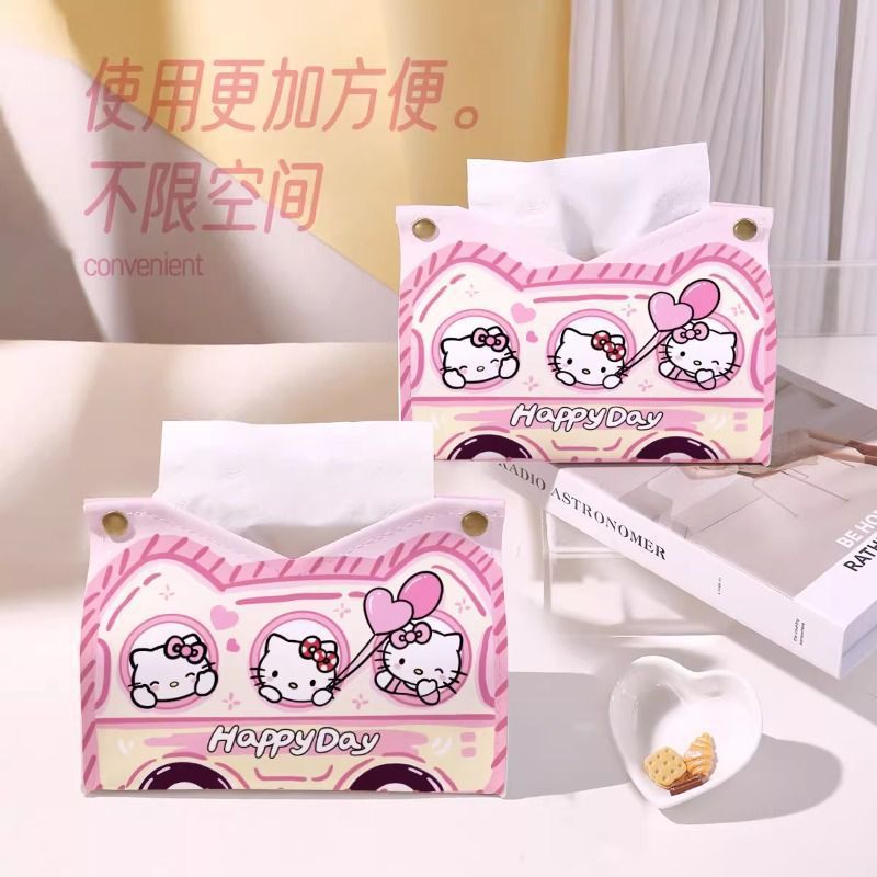 ins Bus Kt Cat Creative Paper Box, Living Room Tissue box, Napkin box, storage case, Tissue box, Home bedroom for women full figure