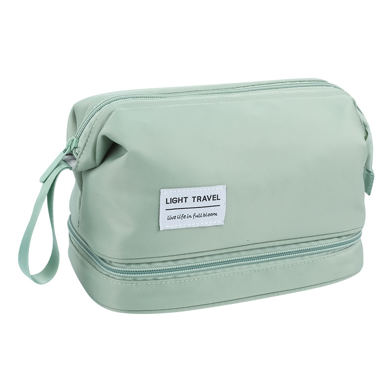 Customized new double-layer cosmetic bags with large capacity and high appearance level, portable women's storage bags with hand-held toiletries, wholesale Application Scenario