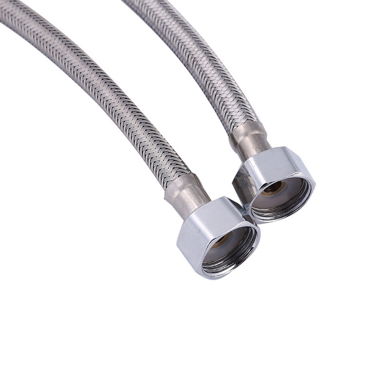 Yuyan Sanitary Ware 304 stainless steel kitchen sink faucet hose, kitchen basin faucet, single-ended cold and hot water inlet pipe Item Picture