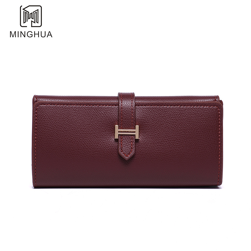 Wholesale of new long women's wallets, 2023 summer solid color cross-border export zipper clutch bags Specification drawing