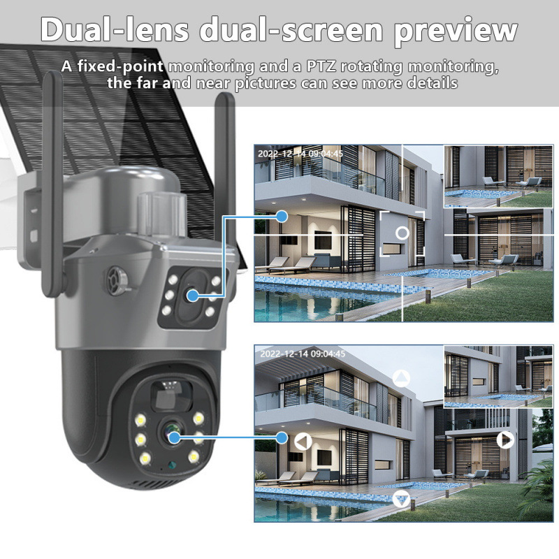 Q17 Dual-screen camera High-definition night vision outdoor 360-degree panoramic wireless wifi remote intelligent monitoring camera Application Scenario