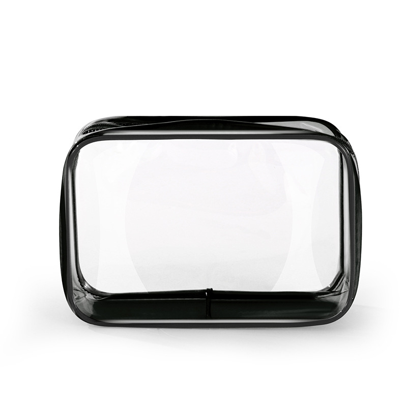 Waterproof pvc cosmetic bag, travel cosmetics organization, hand-held storage bag, transparent eco-friendly toiletry bag, dry and wet separation Item Picture
