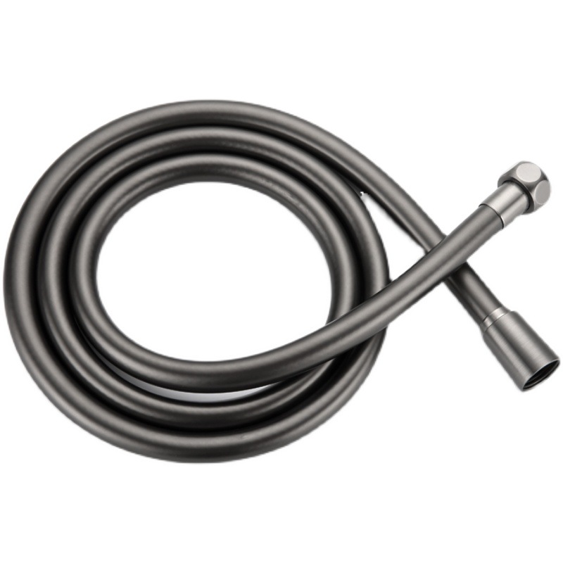 Gun gray showerhead hose, 1.5/2 meters pvc explosion-proof, universal shower head for bathrooms and toilets, high-temperature resistant water pipe Item Picture