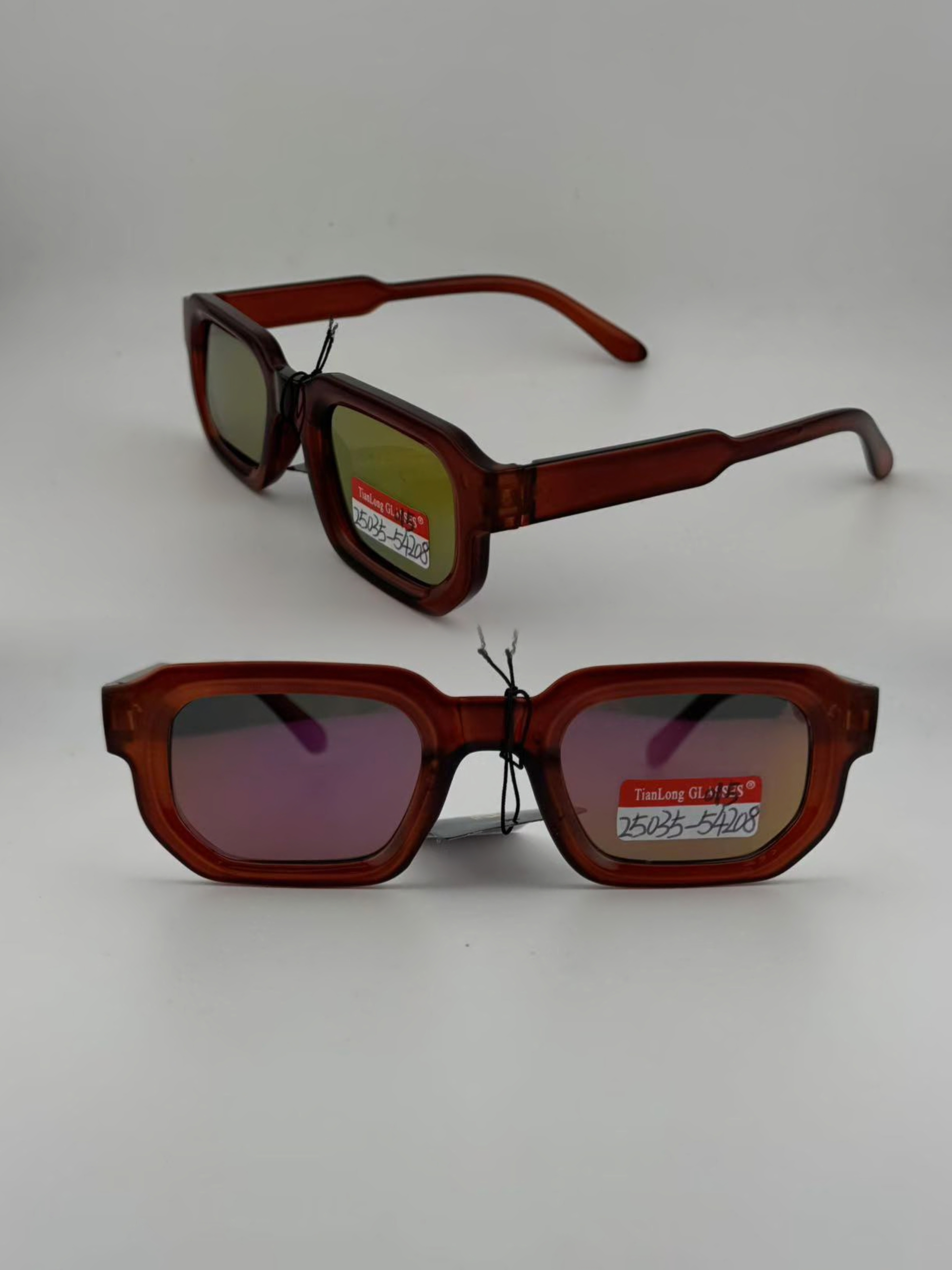 2025 Cross-border new square-framed fashionable sunglasses, European and American retro square simple sunglasses