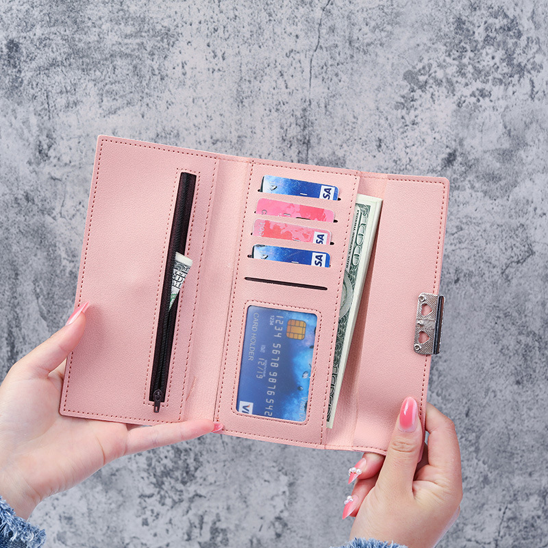 Long ladies' wallet, large-capacity clutch, multi-functional multi-compartment zipper bag, wallet, lightweight storage details Picture