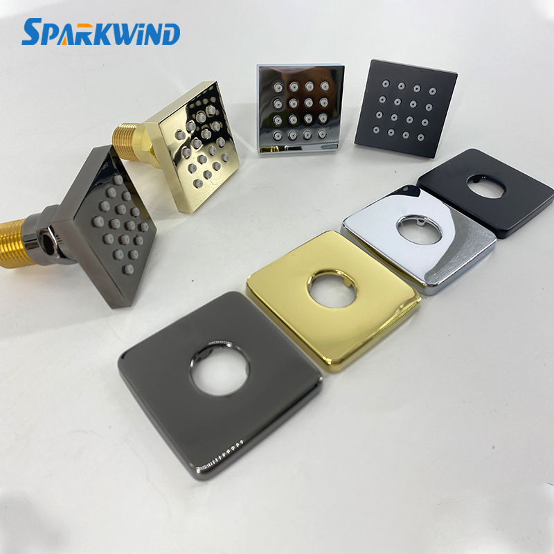 Factory direct supply of square small side spray all-copper small top spray heads, showerheads and massage shower heads Specification drawing