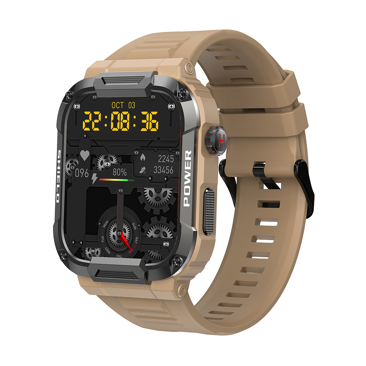 The new S6 model features a 2.01-inch large-screen Bluetooth call smartwatch, heart rate, blood oxygen, body temperature, IP68 water resistance, and is compatible with MK66 Specification drawing