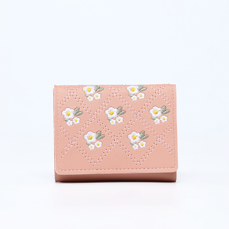 The original manufacturer of the simple cross-border coin purse for women's short folding card case in summer 2023 Item Picture