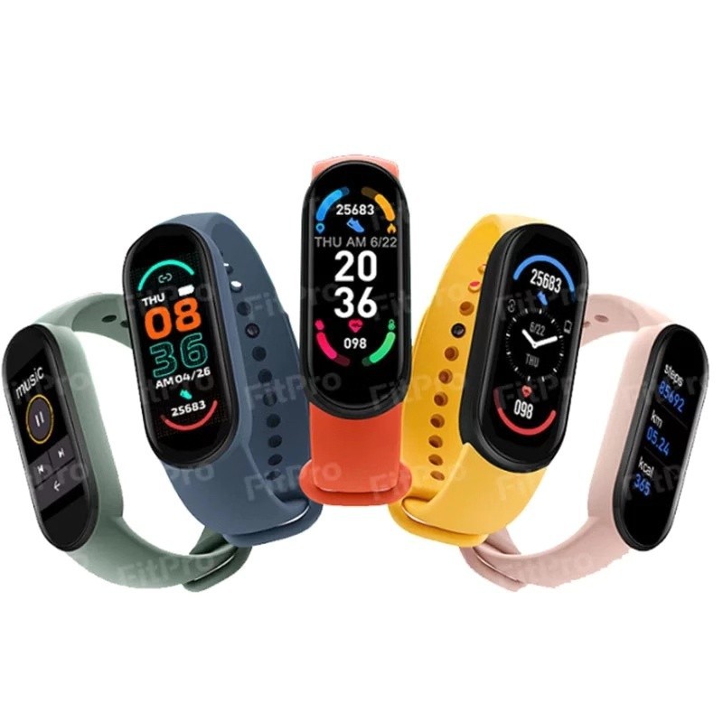 The new M6 smart bracelet is a cross-border new product for step counting, Bluetooth electronic bracelet, heart rate, blood pressure and blood oxygen monitoring full figure