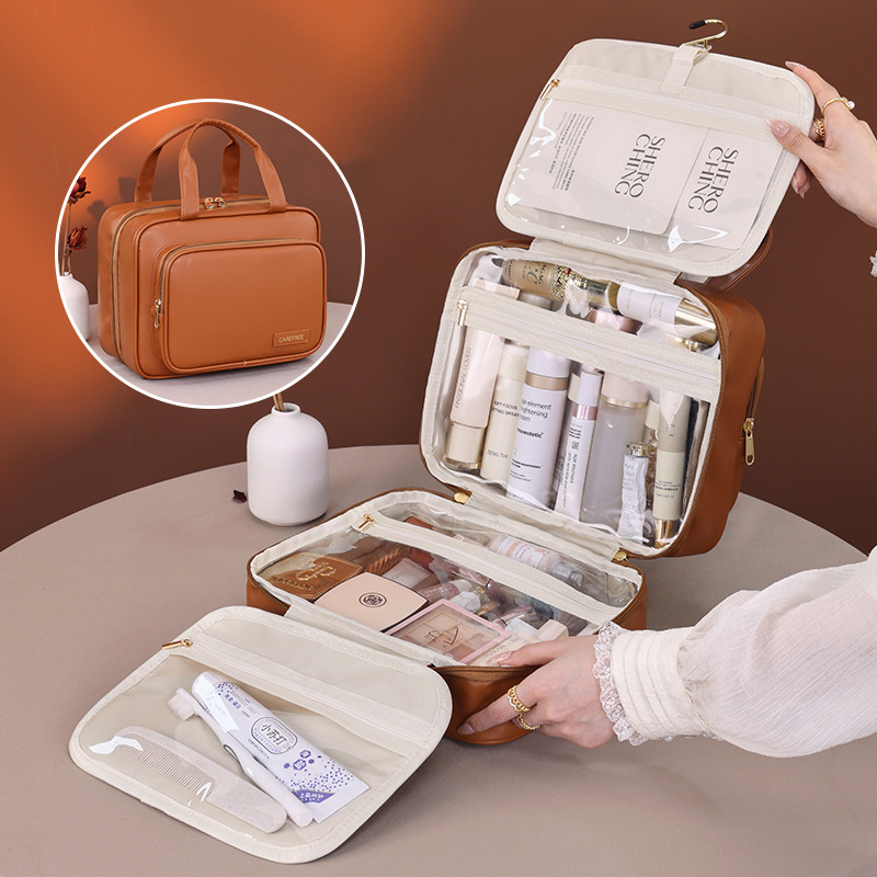 Toiletry bag, men's portable dry and wet separation swimming bag, large-capacity makeup bag, business trip and travel cosmetics storage bag full figure