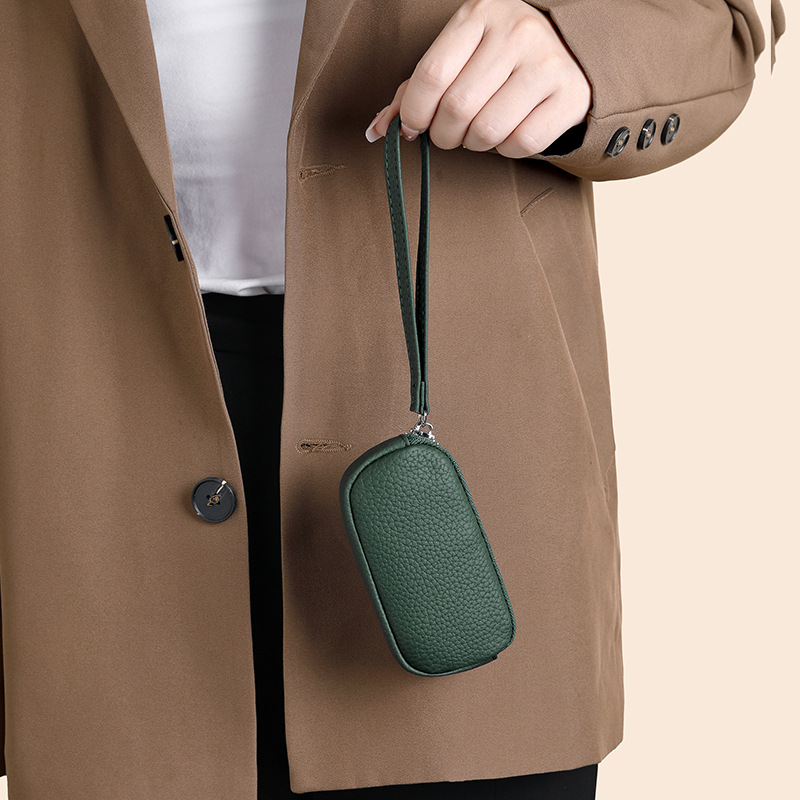 New ladies' clutch, mini bag, multi-functional handbag, coin purse, fashionable large-capacity coin case, double zipper Specification drawing