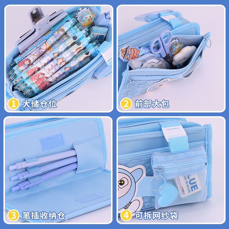 Cute and cute little egg baby multi-functional children's pencil case, ins, high appearance level, large capacity, dirt-resistant pencil and stationery box Application Scenario