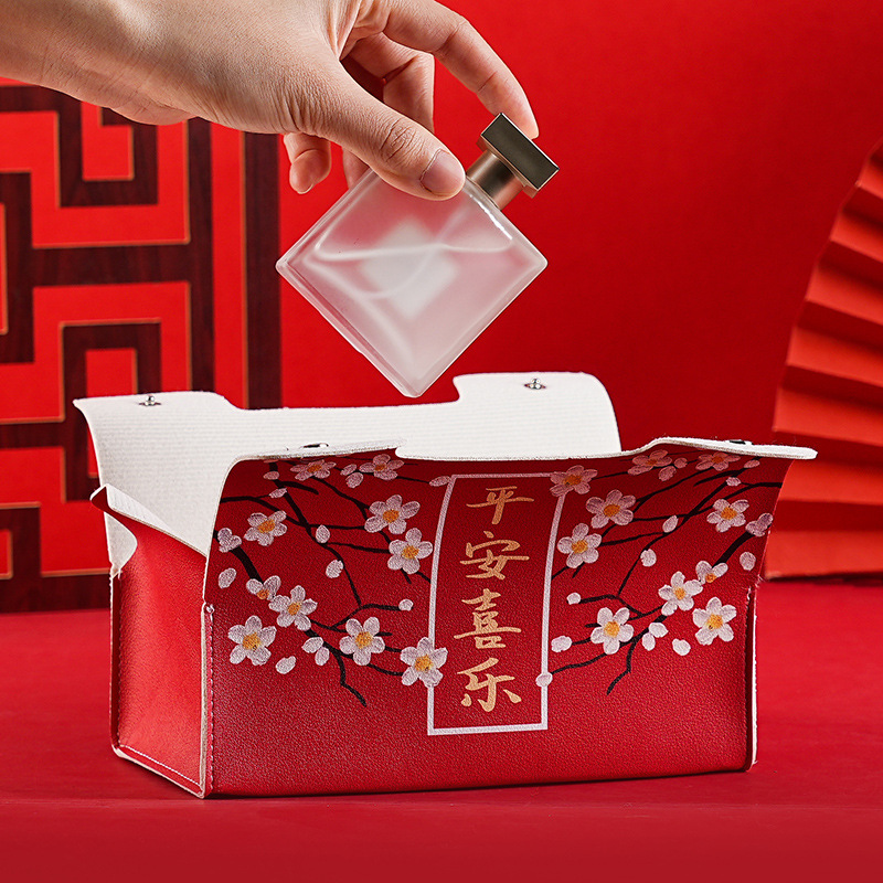 New type of tissue box, Ailun-style festive paper box, car, home, living room, bedroom, housewarming tissue box Specification drawing