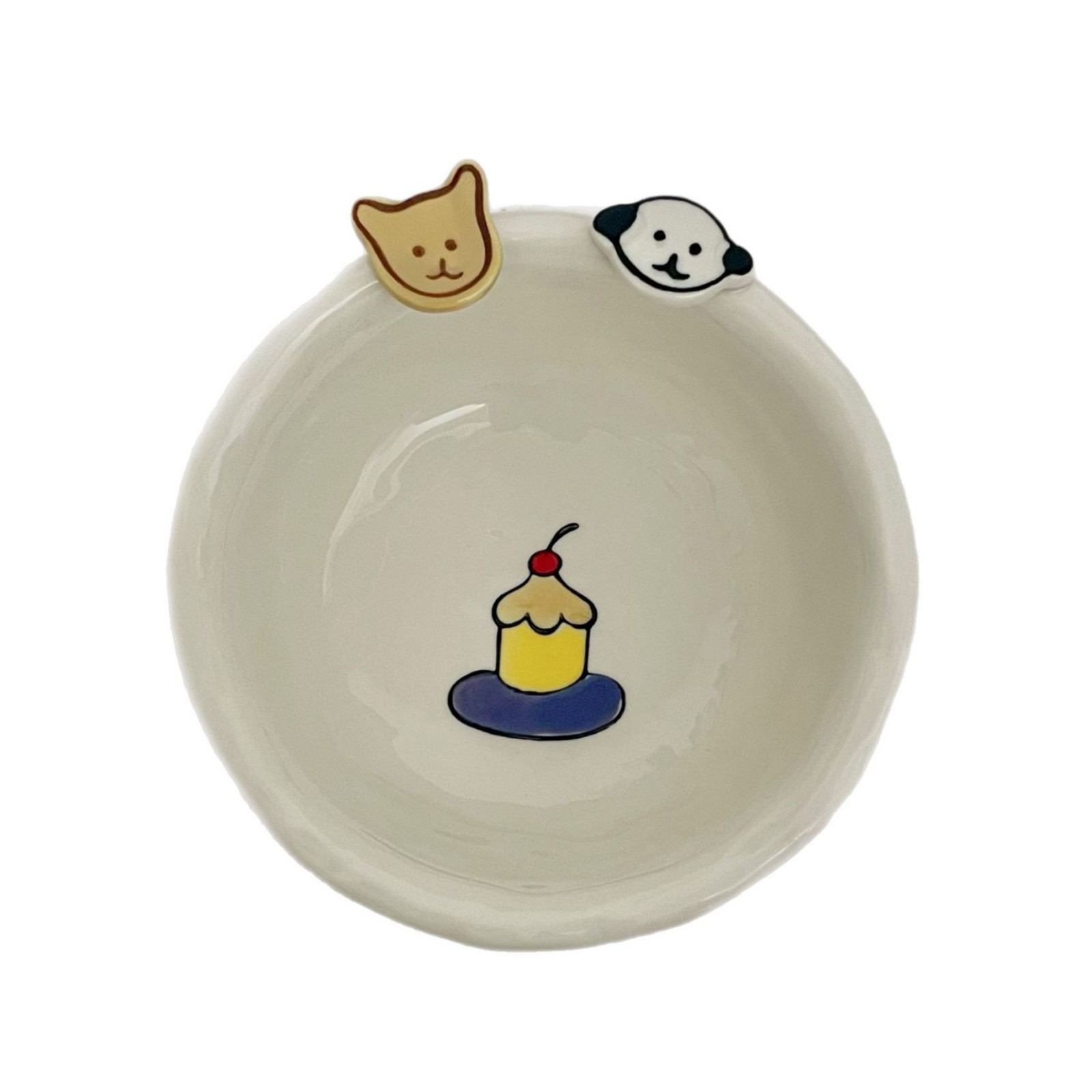 Button Ceramic puppy rice bowl 2025 New Household rice bowl, Salad bowl, yogurt bowl, birthday gift box set Item Picture
