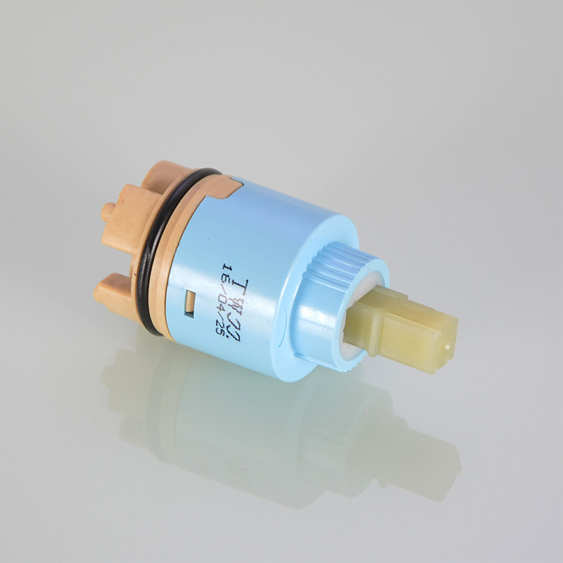 Taiwan Jiujiu high-foot valve core 25/35/40 kitchen basin hot and cold water faucet ceramic valve core three-position upper sealing water Specification drawing