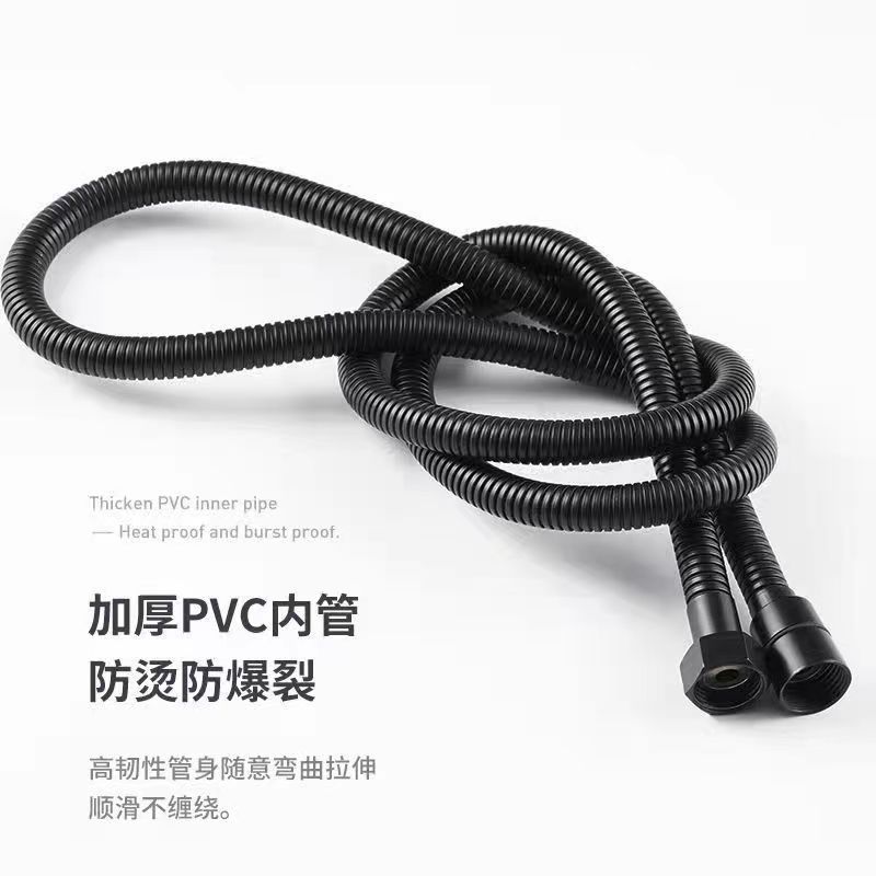 1.5-meter black and white copper stainless steel explosion-proof shower head, hose, water pipe, bathroom water heater accessories Application Scenario
