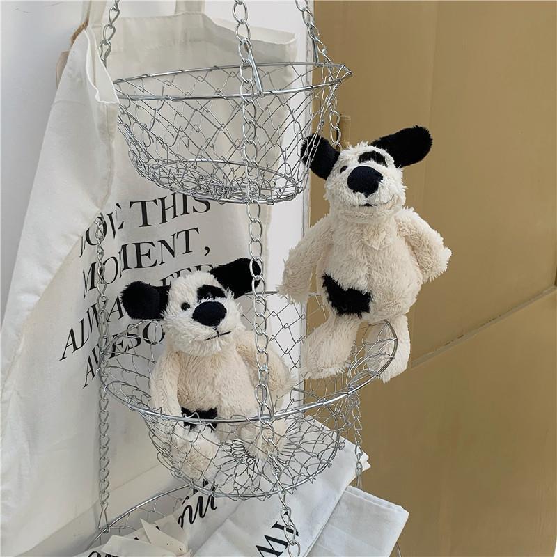 Korean niche shy puppy plush toys, cute baby soft dolls, keychains, bags and pendants Specification drawing