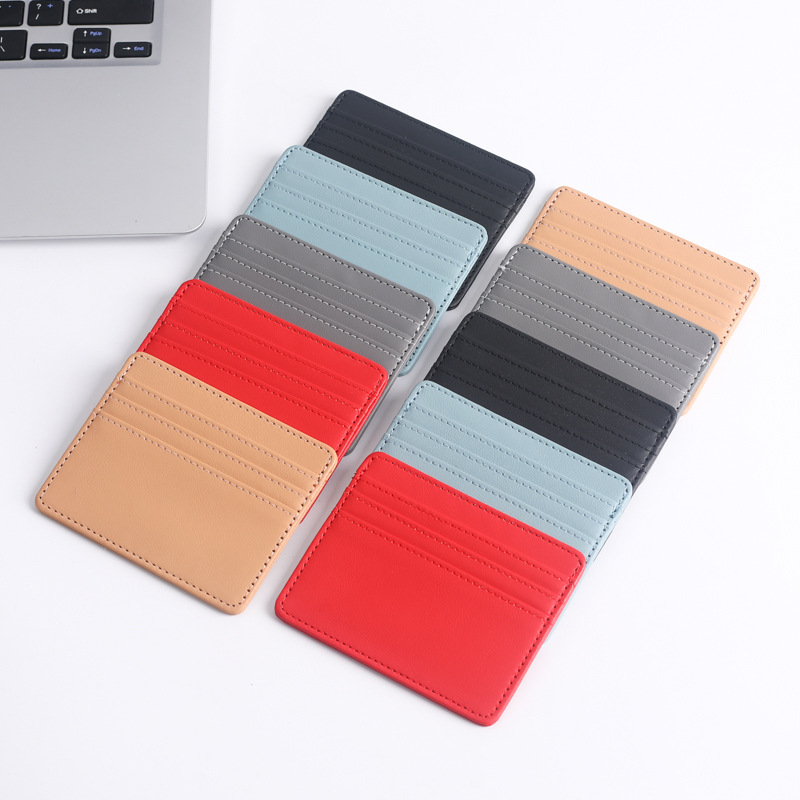 Ultra-thin card case, large-capacity card case, small card case, multi-card case, small and exquisite leather pu card case wholesale details Picture