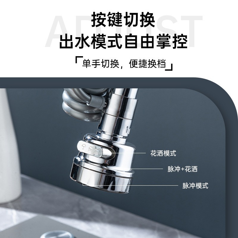 Cross-border universal extension faucet, water outlet foaming device, washbasin joint, anti-splash magic tool, universal Application Scenario