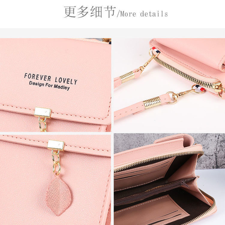 2022 New style wholesale large-capacity multi-functional fashionable and simple leaf single-shoulder small bag crossbody mobile phone bag for women Specification drawing