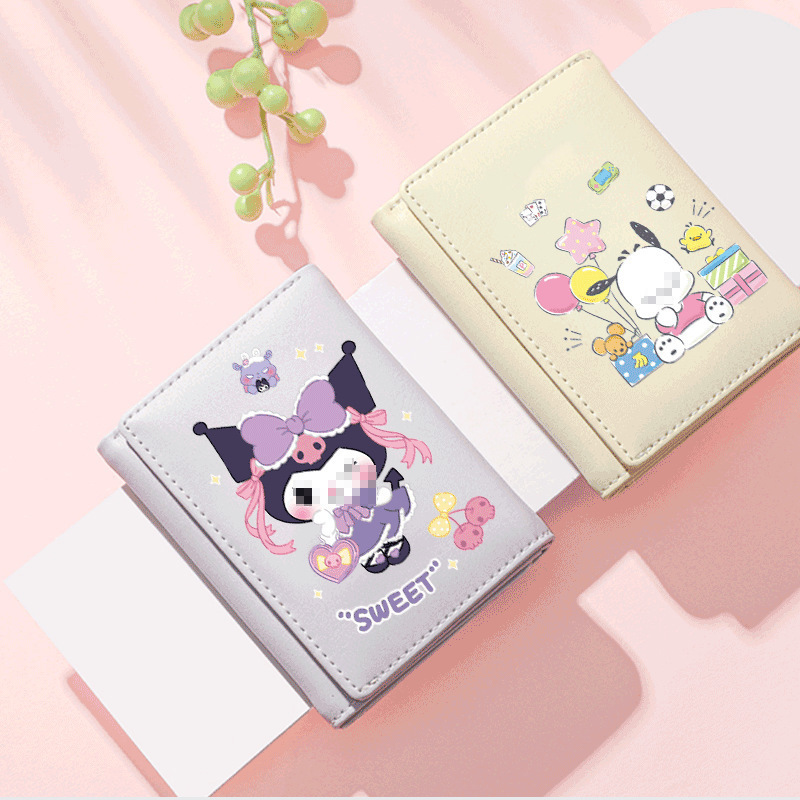 The new big-eared dog wallet is a bestseller. Meile Xiaolomi Girl's cute coin purse, mini small bag, multi-slot bag full figure