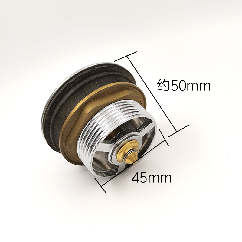 Bathtub drain, copper bathtub spring core drain, zinc bathtub drain, foot-operated bathtub drain pipe Specification drawing