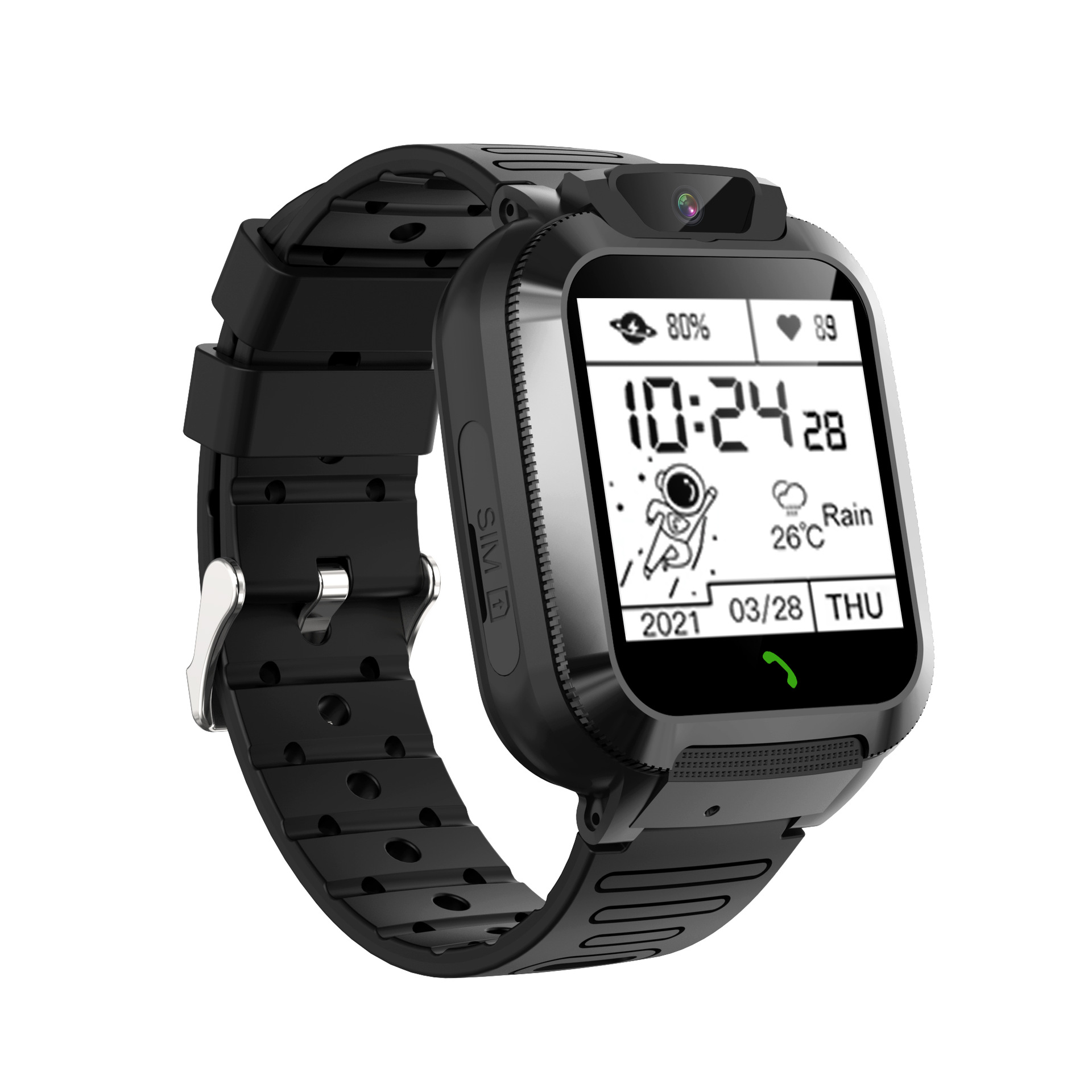 Cross-border 4G children's smartwatch video call emergency distress safe range seTracker2 Specification drawing