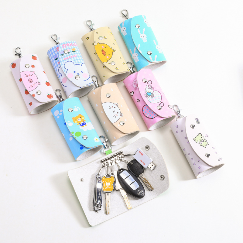 Wholesale of fresh and clean key cases, bank, enterprise and shopping mall gifts, cartoon keychain gifts, advertising details Picture