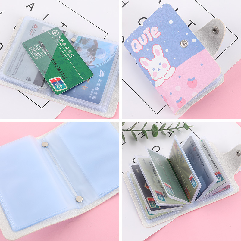 Wholesale of cartoon card cases, creative color card cases, multi-slot full-color advertisements in stock Specification drawing