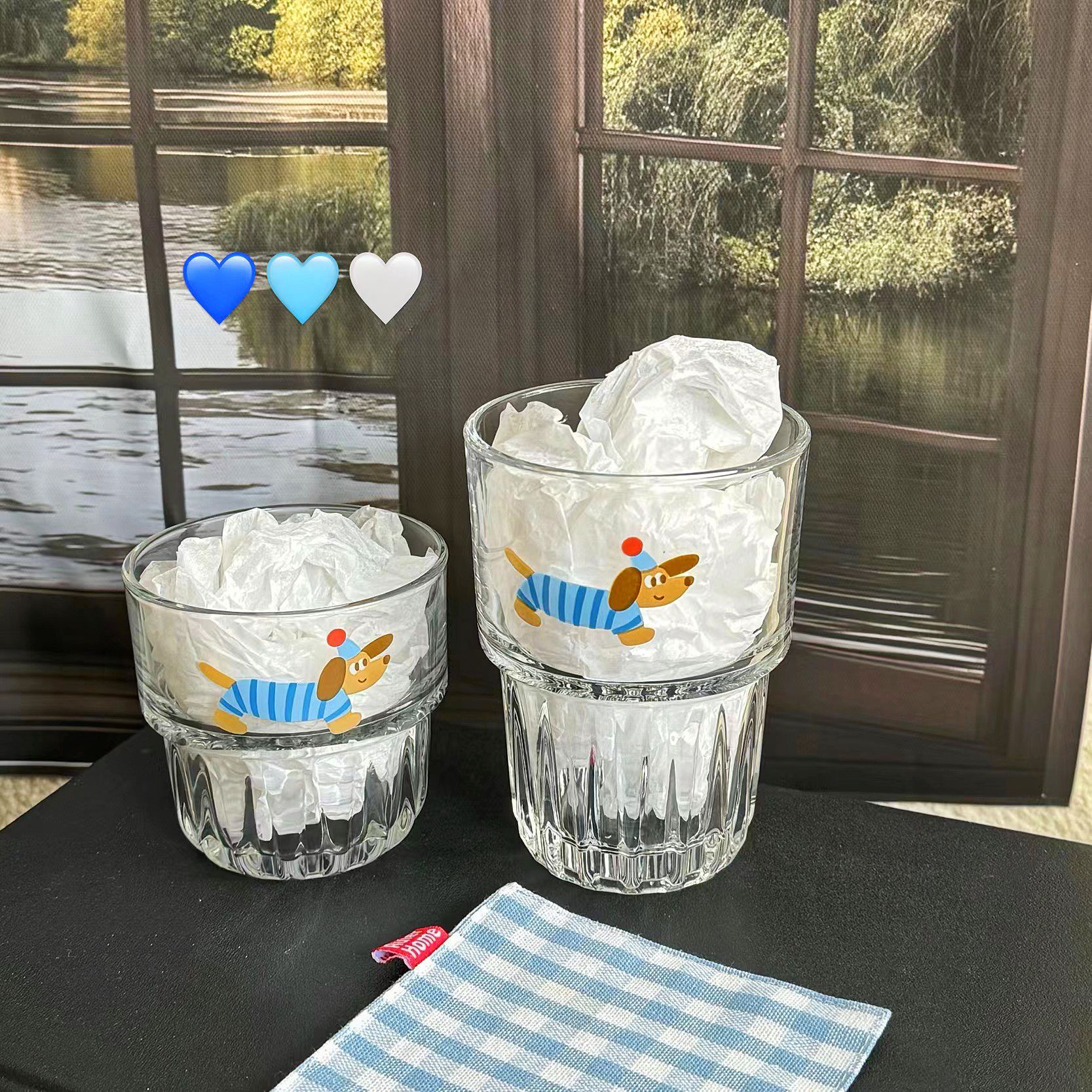 Cute cartoon sausage dog glass cup, ins cold brew coffee cup, home juice cup, latte milk tea cup, water cup Application Scenario