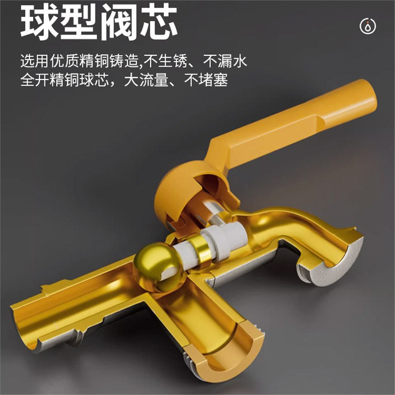 Outdoor courtyard faucet anti-freezing, outdoor tap water with dual heads and dual water outlets to prevent cracking due to freezing. Quick turn on the faucet when watering flowers in the garden Application Scenario
