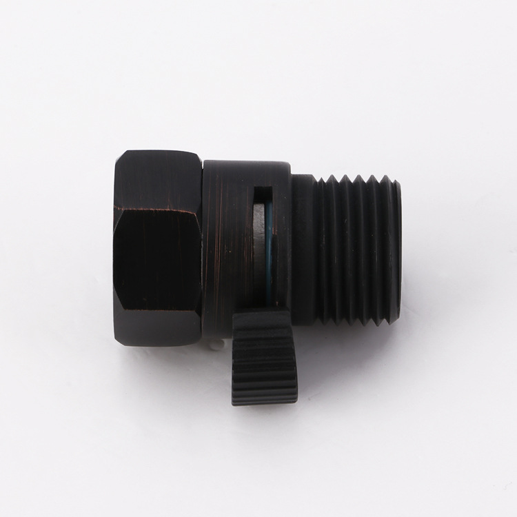Showerhead stop valve switch joint, spray gun pause water connector, quick-opening transfer valve, flow regulator Specification drawing