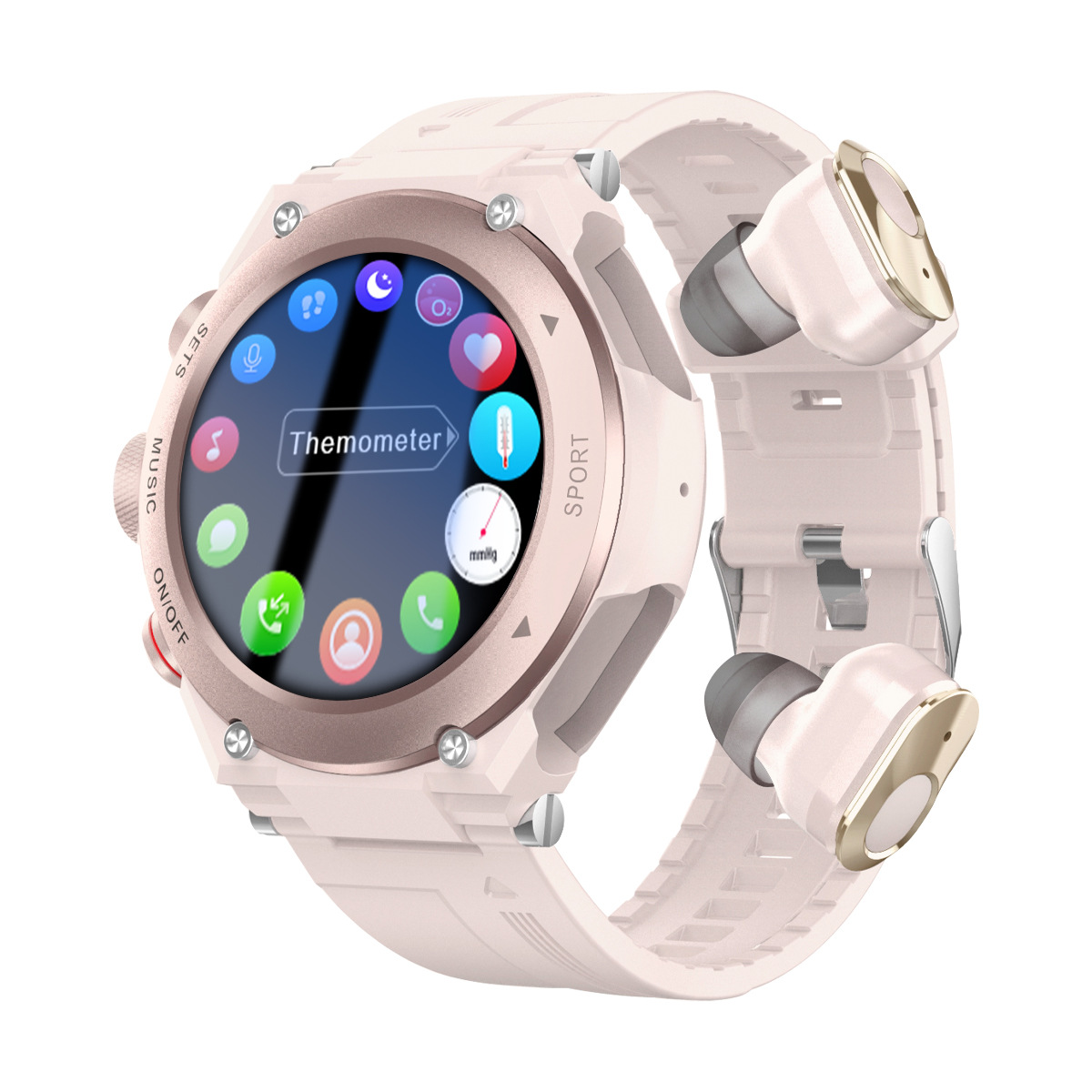 The new T92 color screen smart bracelet, TWS Bluetooth headset, two-in-one sports heart rate health local music bracelet Item Picture