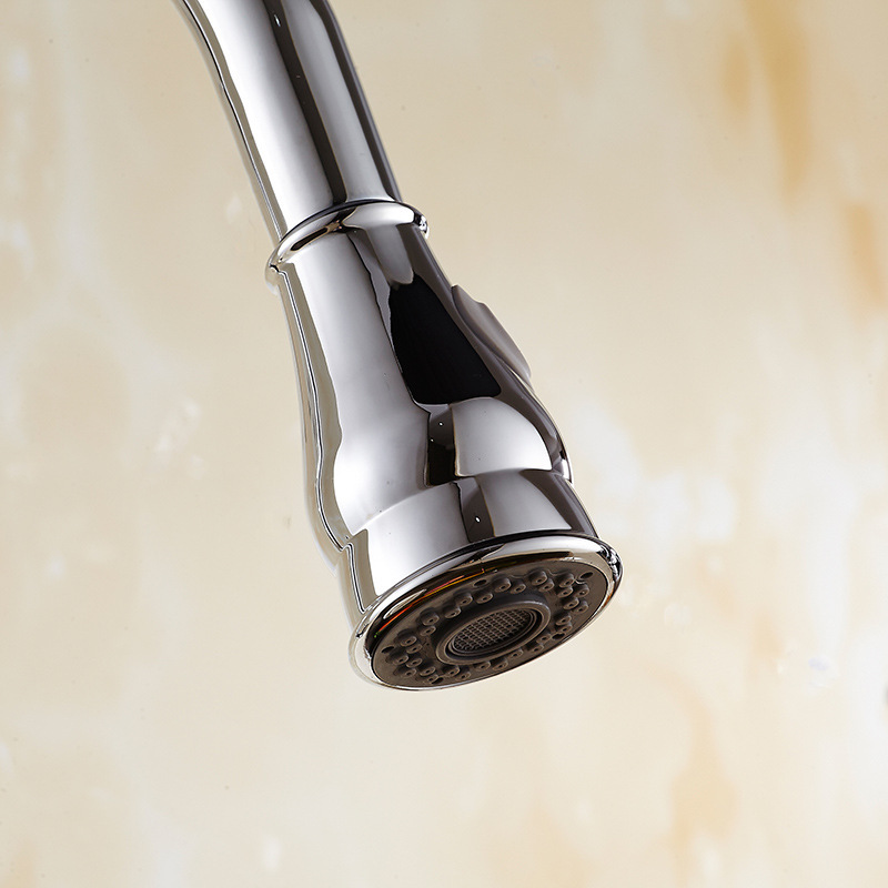 Stainless steel 304 304 pull-out kitchen faucet for cold and hot washing basins and sinks Specification drawing