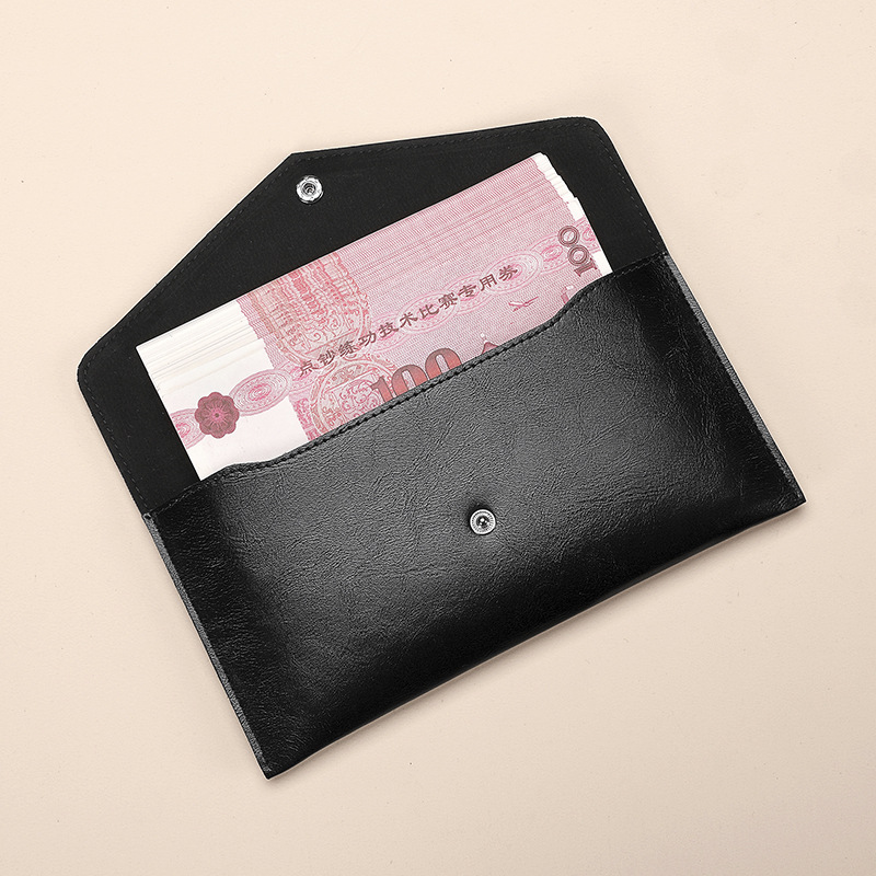 New women's wallet, long and thin hand-held bag, simple and fashionable, large-capacity soft leather wallet, mobile phone case wallet details Picture