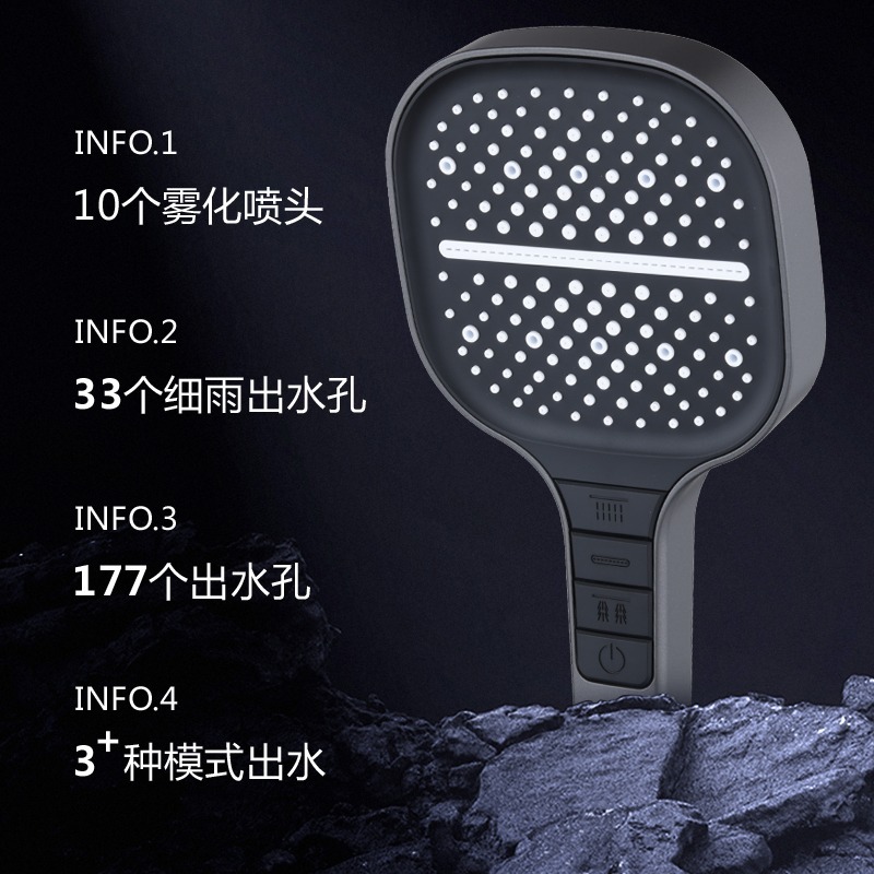 Cross-border pressurized showerhead, shower head, bath, bathroom, pressurized showerhead, handheld showerhead details Picture
