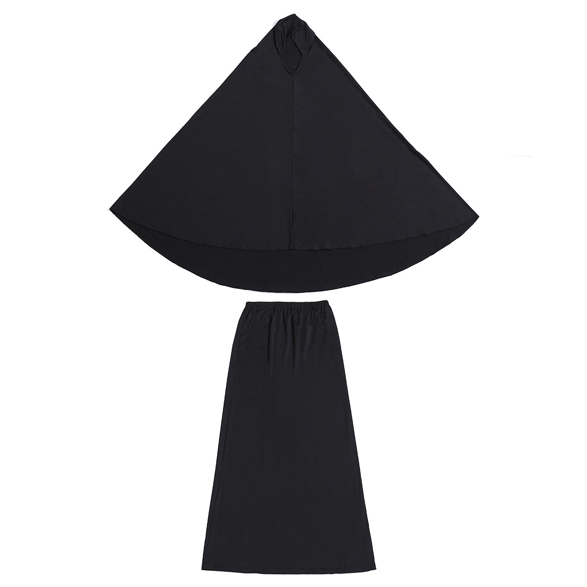 Factory stock: Women's large headscarf tube skirt set, two-piece Muslim robe set, Hui Arab large robe, hot-selling Muslim headscarf
