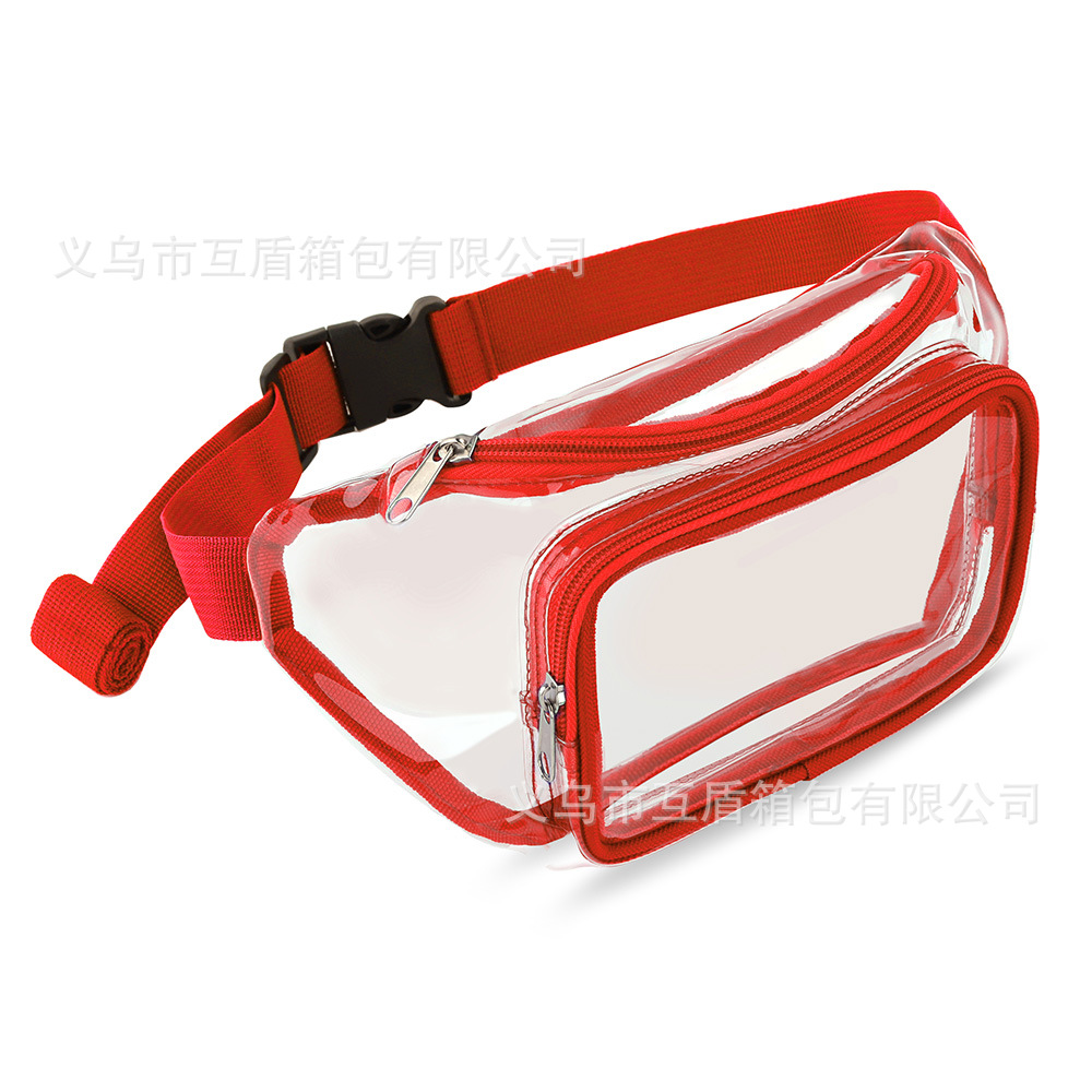 In-stock PVC transparent bag, sports running outdoor waist bag, waterproof rafting fitness travel portable storage bag, logo details Picture