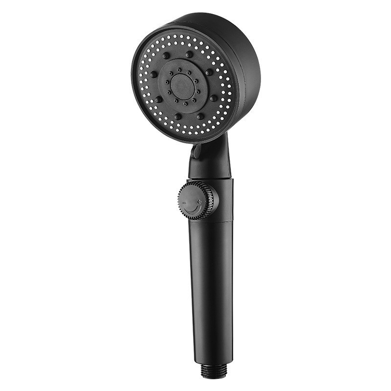 Black five-speed pressurized showerhead, five-speed adjustable atomization shower set, adjustable showerhead for bathing Item Picture