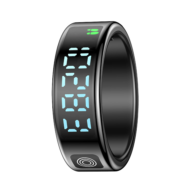 SR08 Smart Ring with display screen, step count, heart rate, blood oxygen count, multi-functional smart ring for cross-border Item Picture