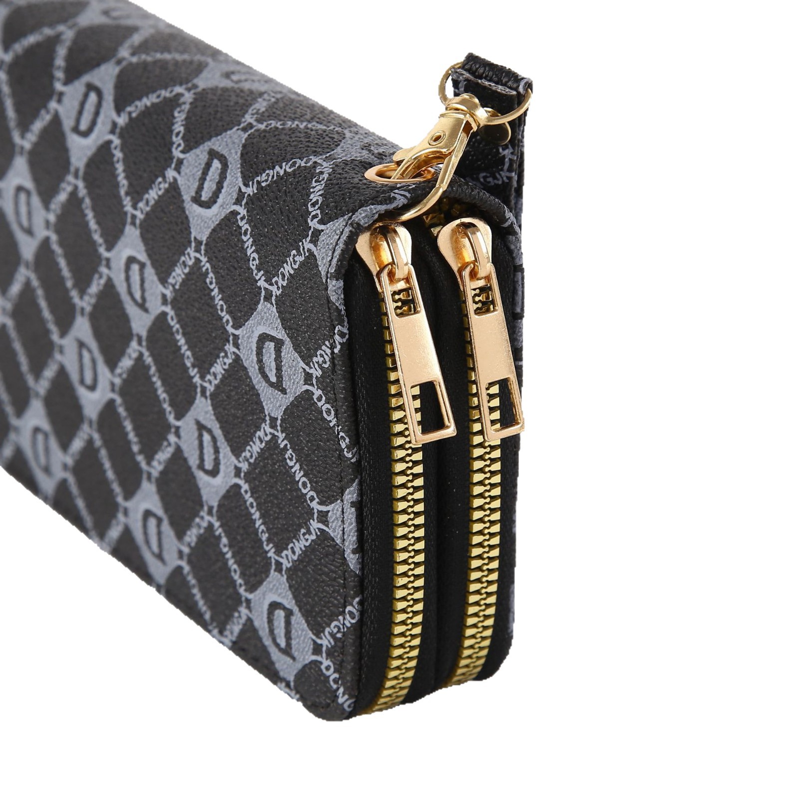 Double Pull Men's and women's long wallet, fashionable large-capacity patterned loose change clutch, custom-made wallet in stock wholesale Item Picture