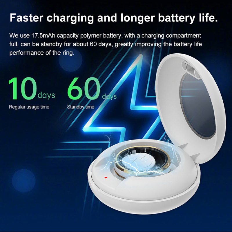 Cross-border bestseller smart ring SR06 Blood Oxygen sleep Monitoring Health men and women waterproof Bluetooth ring for wearing Specification drawing